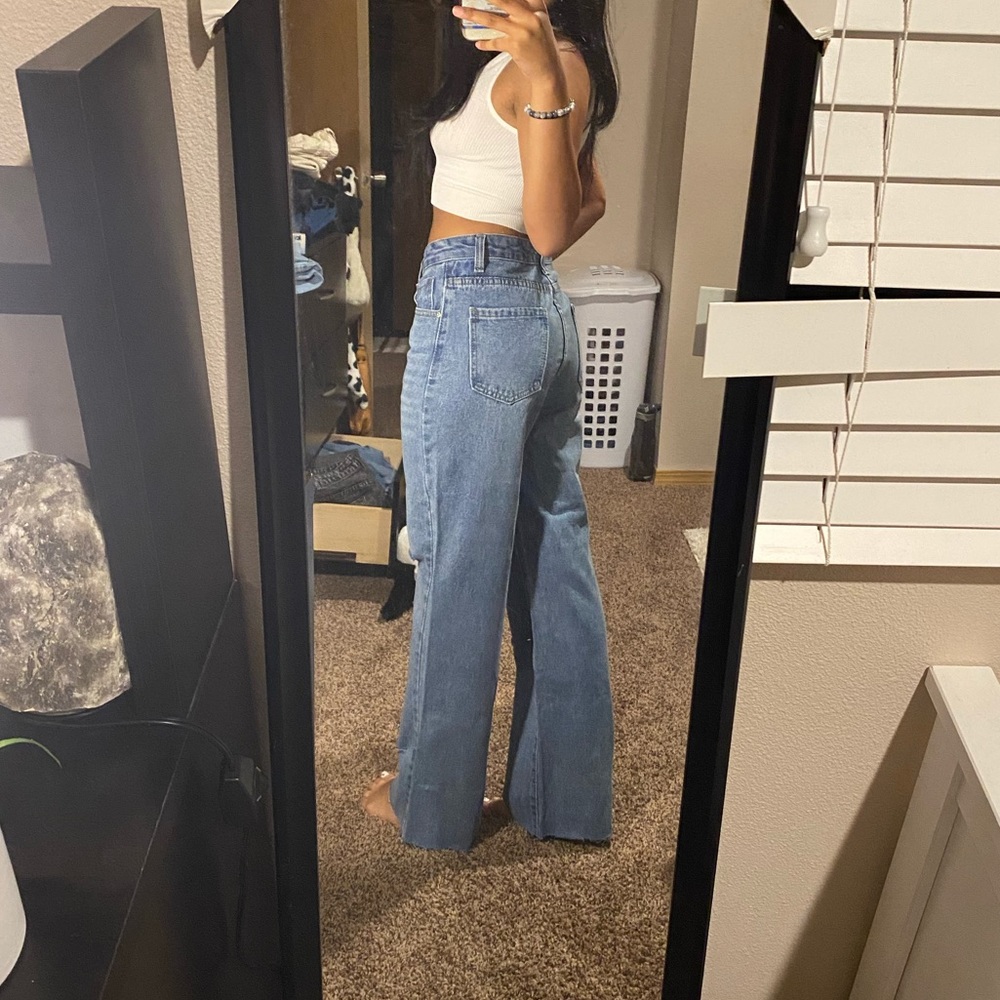 Medium washed jeans, size small,